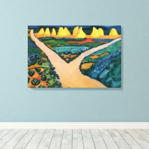 Gemüsefelder von August Macke, Vintage Fine Art Leinwanddruck