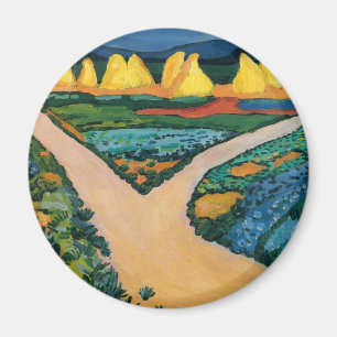 Gemüsefelder von August Macke, Vintage Fine Art Magnet