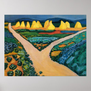 Gemüsefelder von August Macke, Vintage Fine Art Poster