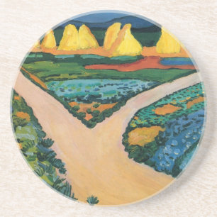 Gemüsefelder von August Macke, Vintage Fine Art Sandstein Untersetzer