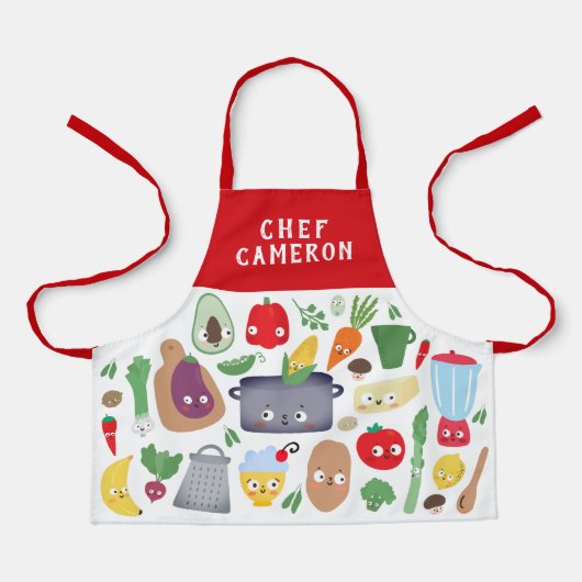 Gemüsegarantie Fruchtgegenden Koch Kinder Schürze (Vorderseite)