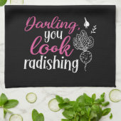 Gemüsegarantie strahlt Kariertes Muster aus Geschirrtuch (Gefaltet)