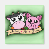 Gemüsegarantie/Vegane Freunde-nicht-Lebensmittel-M Magnet (Vorne)