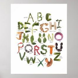 Gemüsegarhabet für Veggie Kinderzimmer - Lebensmit Poster