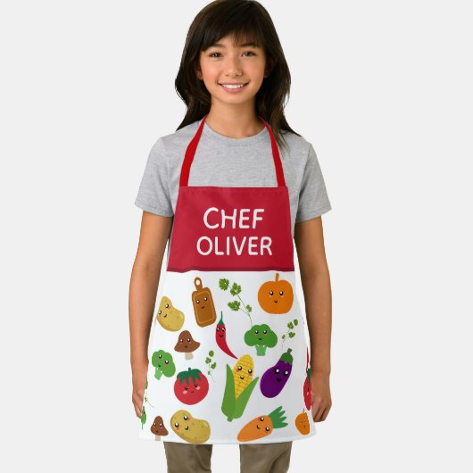 Gemüsegarnele Fruchtgegenden Koch Kinder Schürze (Insitu)