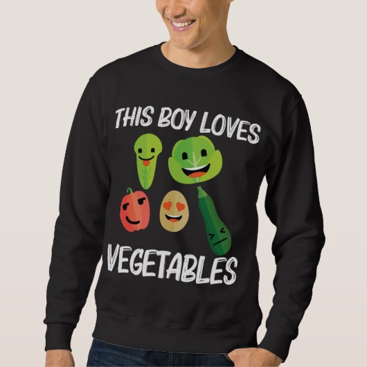 Gemüsegarnele für Jungen Kinder Obst Gartengarten Sweatshirt (Vorderseite)