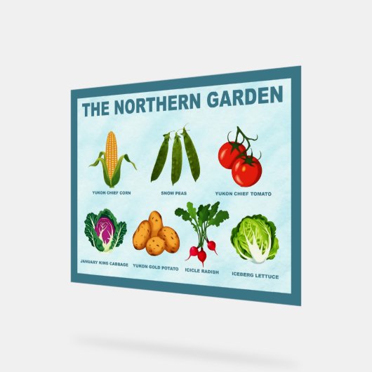 Gemüsegarten Acrylschild (Winkel)