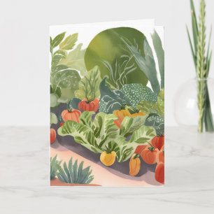 Gemüsegarten   Aquarellmalerei Karte