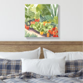 Gemüsegarten | Aquarellmalerei Leinwanddruck (Insitu (Schlafzimmer))
