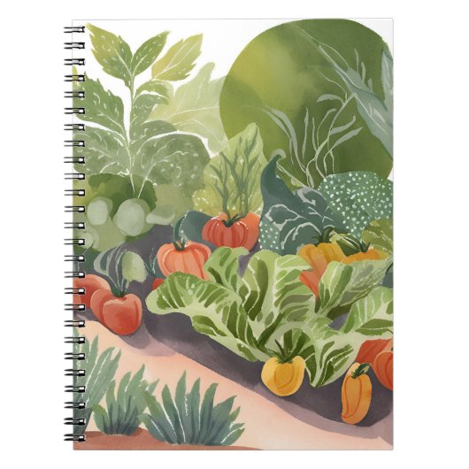 Gemüsegarten | Aquarellmalerei Notizblock (Vorderseite)