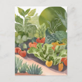 Gemüsegarten | Aquarellmalerei Postkarte (Vorderseite)