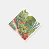Gemüsegarten | Aquarellmalerei Serviette (Ecke)