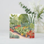 Gemüsegarten | Aquarellmalkarte (Stehend Vorderseite)