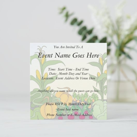 Gemüsegarten Einladung (Stehend Vorderseite)