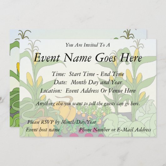 Gemüsegarten Einladung (Vorne/Hinten)