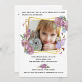 Gemüsegarten Foto-Schmetterling Geburtstag Einladung (Vorne/Hinten)