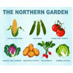Gemüsegarten Fotoskulptur Magnet<br><div class="desc">Eine humorvolle Gärtnerei an Orten mit kalten Klimazonen wie Alaska,  Minnesota und Kanada. Man kann nicht alles wachsen lassen,  aber die illustrierten hier ausprobieren: Yukon-Hauptkorn,  Schneeerbsen,  Yukon-Haupttomate,  Jänner-Königskraut,  Yukon-Goldkartoffel,  Icicle-Radish und Iceberg-Salat. Jede ist beschriftet und Text wird gelesen,  "DER NORDGARTEN" erscheint ebenfalls. Alles ist auf einem verschneiten Hintergrundbild überlagert.</div>