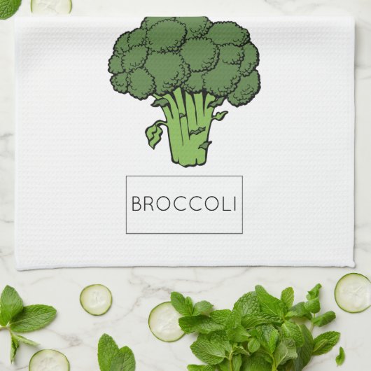 Gemüsegarten-Gemüse BROKKOLI-Illustration Handtuch (Gefaltet)