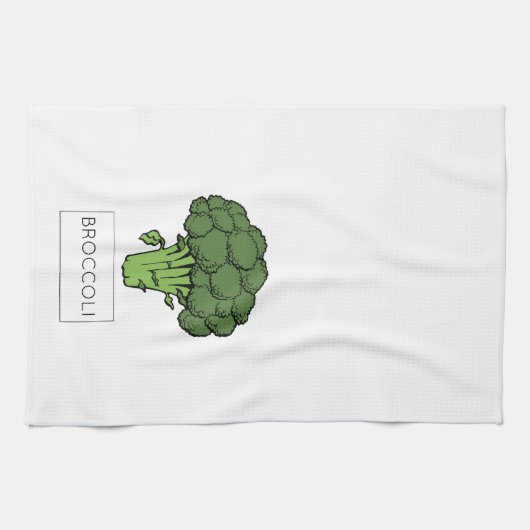 Gemüsegarten-Gemüse BROKKOLI-Illustration Handtuch (Horizontal)