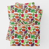 Gemüsegarten Gemüse Veggies Bauernmarkt Veg Geschenkpapier Set (Beispiel)