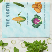 Gemüsegarten Geschirrtuch (Gefaltet)