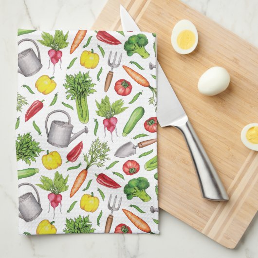 Gemüsegarten Geschirrtuch (Viertel Falte)