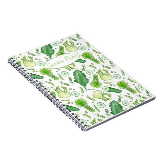 Gemüsegarten Journal Watercolor Celery Kale Notizblock (Rechte Seite)