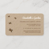 Gemüsegarten Medley & Schmetterlinge Rustikal Visitenkarte (Rückseite)