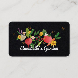 Gemüsegarten Medley & Schmetterlinge Rustikales Sc Visitenkarte