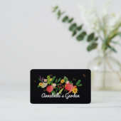 Gemüsegarten Medley & Schmetterlinge Rustikales Sc Visitenkarte (Stehend Vorderseite)