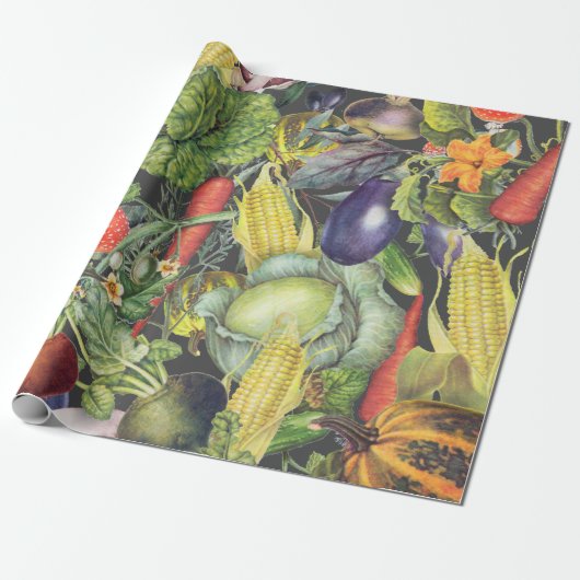 Gemüsegarten Menagerie Geschenkpapier (Ungerollt)
