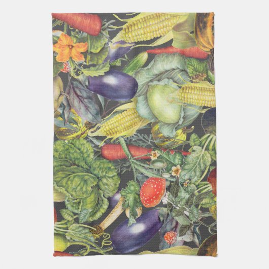 Gemüsegarten Menagerie Geschirrtuch (Vertikal)
