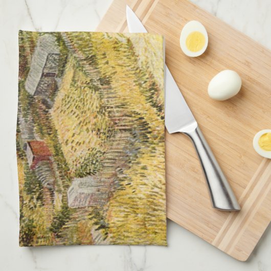 Gemüsegärten, Montmartre von Vincent van Gogh Geschirrtuch (Viertel Falte)