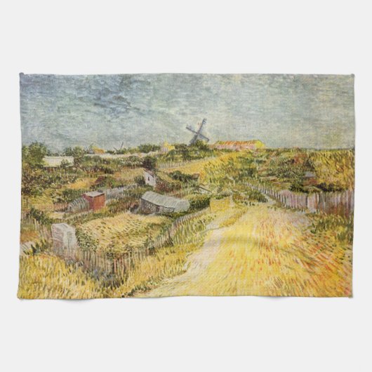Gemüsegärten, Montmartre von Vincent van Gogh Geschirrtuch (Horizontal)