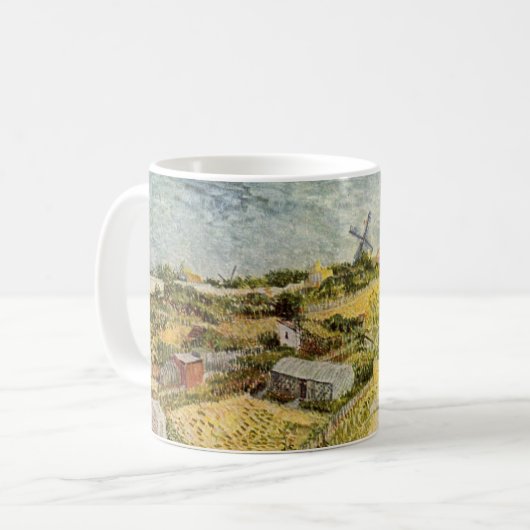 Gemüsegärten, Montmartre von Vincent van Gogh Kaffeetasse (Vorderseite Links)