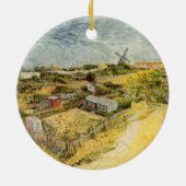 Gemüsegärten, Montmartre von Vincent van Gogh Keramik Ornament (Hinten)