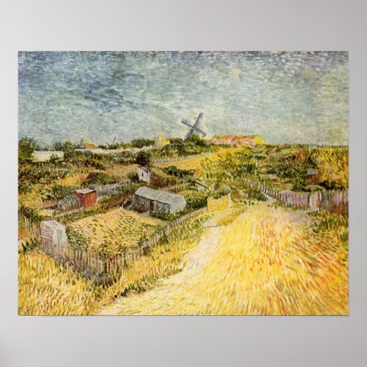 Gemüsegärten, Montmartre von Vincent van Gogh Poster (Vorne)