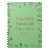 Gemüsegarten-Notebook Notizblock (Vorderseite)