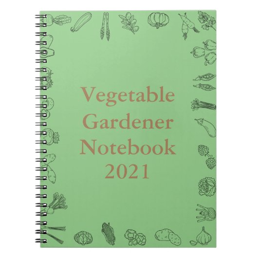 Gemüsegarten-Notebook Notizblock (Vorderseite)