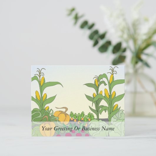 Gemüsegarten Postkarte (Stehend Vorderseite)
