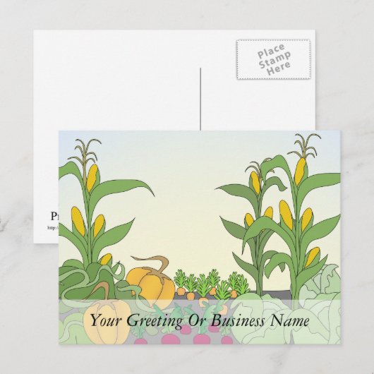 Gemüsegarten Postkarte (Vorne/Hinten)