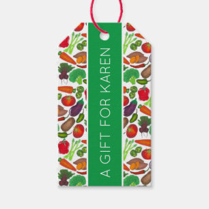 Gemüsegarten produzieren Grünmarktprodukte Geschenkanhänger