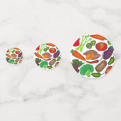 Gemüsegarten produzieren Grünmarktprodukte Konfetti (Rückseiten)