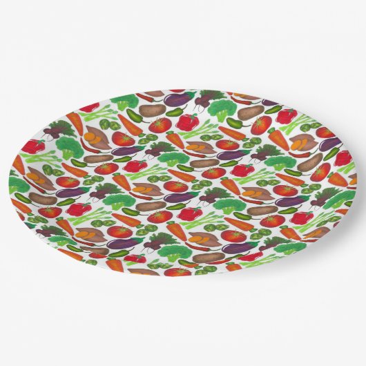 Gemüsegarten produzieren Grünmarktprodukte Pappteller