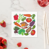 Gemüsegarten produzieren Grünmarktprodukte Serviette (Beispiel)