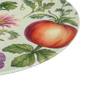 Gemüsegarten rundes Glas Schneidebrett (Ecke)