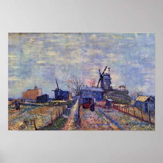 Gemüsegärten und das Moulin de Blood Fin Poster (Vorne)