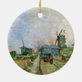Gemüsegarten von Vincent van Gogh in Montmartre Keramikornament (Hinten)