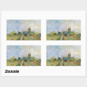 Gemüsegarten von Vincent van Gogh in Montmartre Rechteckiger Aufkleber (Blatt)