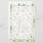 Gemüsegarten Wasserfarbene Karotten Briefpapier (Vorne/Hinten)